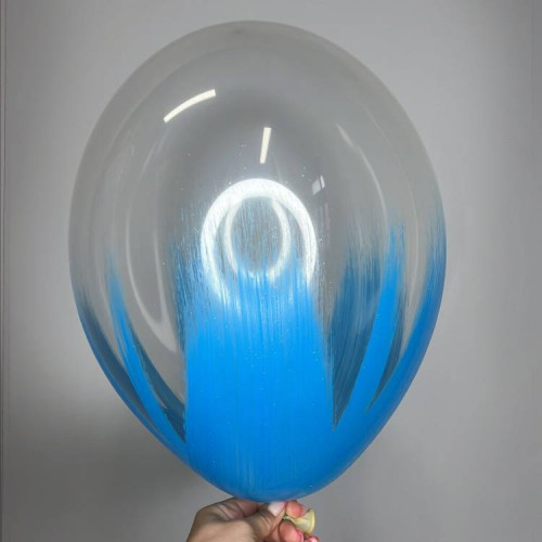 Латексный шар Браш, синий, кристалл