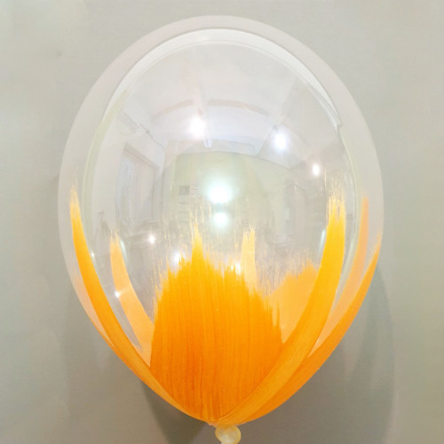 Латексный шар Браш, оранжевый, кристалл