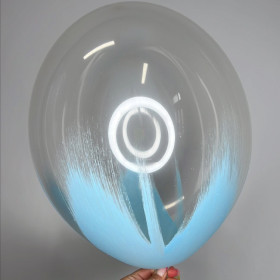 Латексный шар Браш, светло-голубой, кристалл