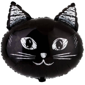 ﻿Шар фигура "Котики", черный