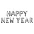 Набор шаров мини-букв Надпись "С Новым годом (Happy New Year)", золото