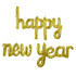 Набор шаров мини-букв Надпись "С Новым годом (Happy New Year)", золото