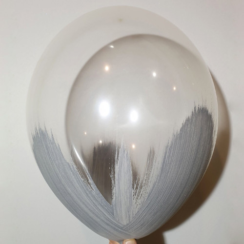 Латексный шар Браш, серая платина макарунс, кристалл
