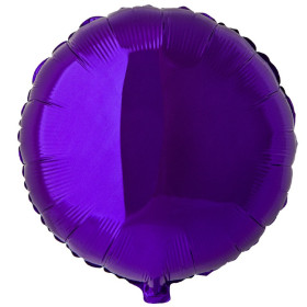 Шар Круг 46 см, фиолетовый, металлик