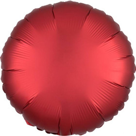 Шар Круг 46 см, красный сатин