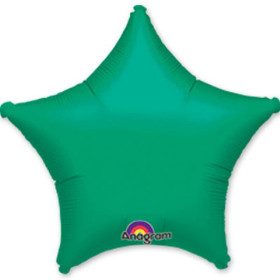 Шар Звезда 46 см, зеленая сатин