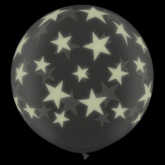 Большой прозрачный шар "Светящиеся звезды"