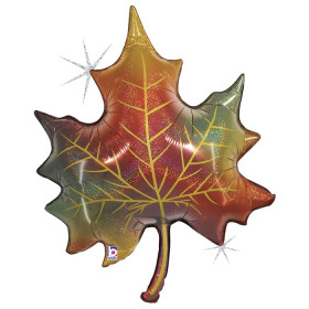 Шар фигура "Осенний лист", голография