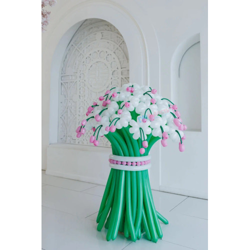 Букет из воздушных ромашек с декором, 25 штук