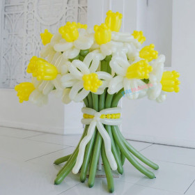 Букет из воздушных нарциссов, 15 штук