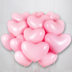 Облако из шаров "Розовое сердце"