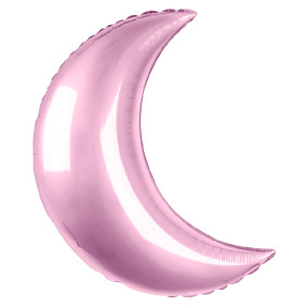Шар фигура "Полумесяц" 92 см, розовый