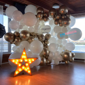 Фотозона из шаров "Звездный вечер"