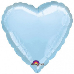 Шар Сердце голубое 46 см, пастель