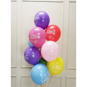 Шары под потолок "С днем рождения", 15 штук Шары под потолок "С днем рождения", 15 штук