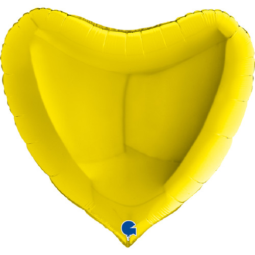Шар сердце 46 см, желтое