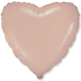 Шар сердце 46 см, пудровый макарунс