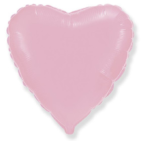 Шар Сердце розовый 46 см, макарунс