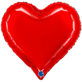 Шар сердце люкс красный, 46 см