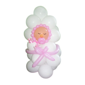 Плетеная фигура из шаров "Новорожденная девочка"