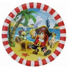 Бумажная тарелка большая "Веселый пират"