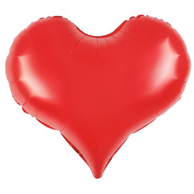 Шар сердце 61 см, красный королевский сатин (Люкс)