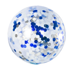 Большой шар с синим конфетти