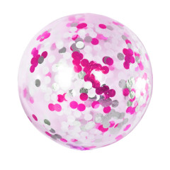 Большой шар с розовым конфетти