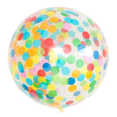 Большой шар с разноцветным конфетти