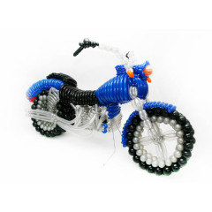 Плетеная фигура из шаров "Мотоцикл", синий