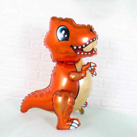 Ходячий шар "Маленький динозавр", оранжевый