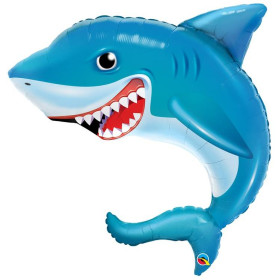 Шар фигура "Акула", голубая