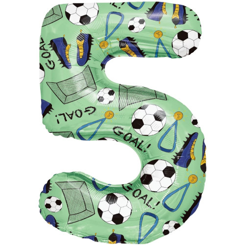 Шар-цифра 5 "Футбол" 86 см