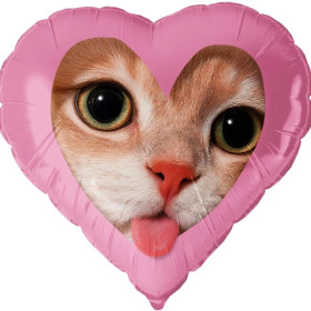Шар сердце "Котик"