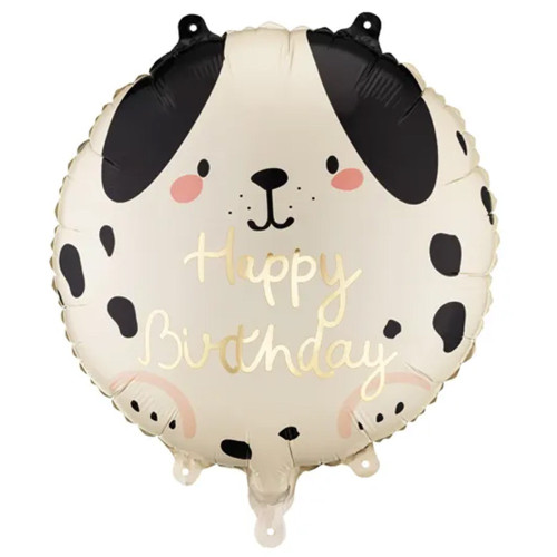 Шар круг "Собачка С Днем Рождения (HAPPY BIRTHDAY)" ПД