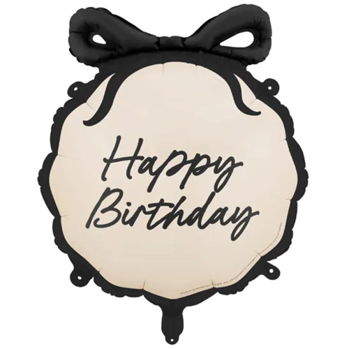 Шар круг "Шар с бантом С Днем Рождения (HAPPY BIRTHDAY)" ПД