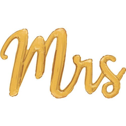 Надпись "MRS", золото
