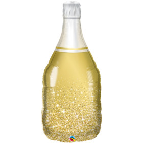 Шар фигура "Бутылка игристого шампанского", золотая