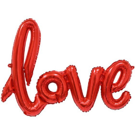 Шар-фигура надпись "Love", красный