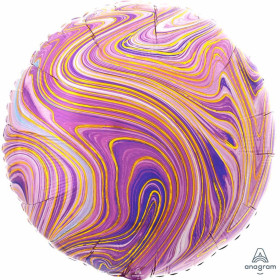 Шар круг "Мрамор Purple", фиолетовый