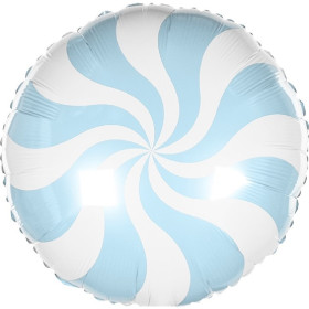 Шар круг "Конфета", бело-голубой
