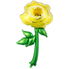 Шар фигура "Цветок Роза", желтая