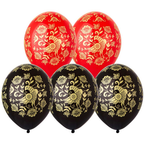 Латексный шар "Русский стиль. Птица"