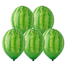 Латексный шар "Зеленый арбуз"