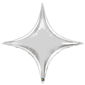 Звезда 4х-конечная 51 см, серебро