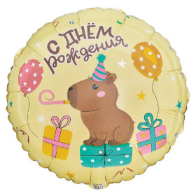 Шар круг "ДР Капибара"