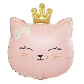 Шар фигура "Кошечка с короной"