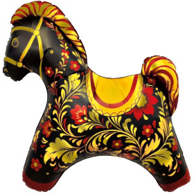 Шар фигура "Лошадка", золотая роспись