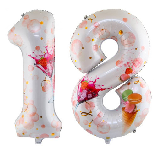 Шары цифры 18 "Яркое совершеннолетие"