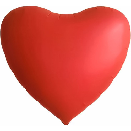 Шар сердце 160 см, красный сатин